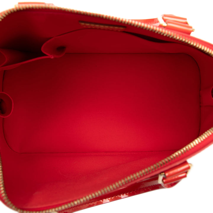 Alma PM Cuir verni Monogram Orange