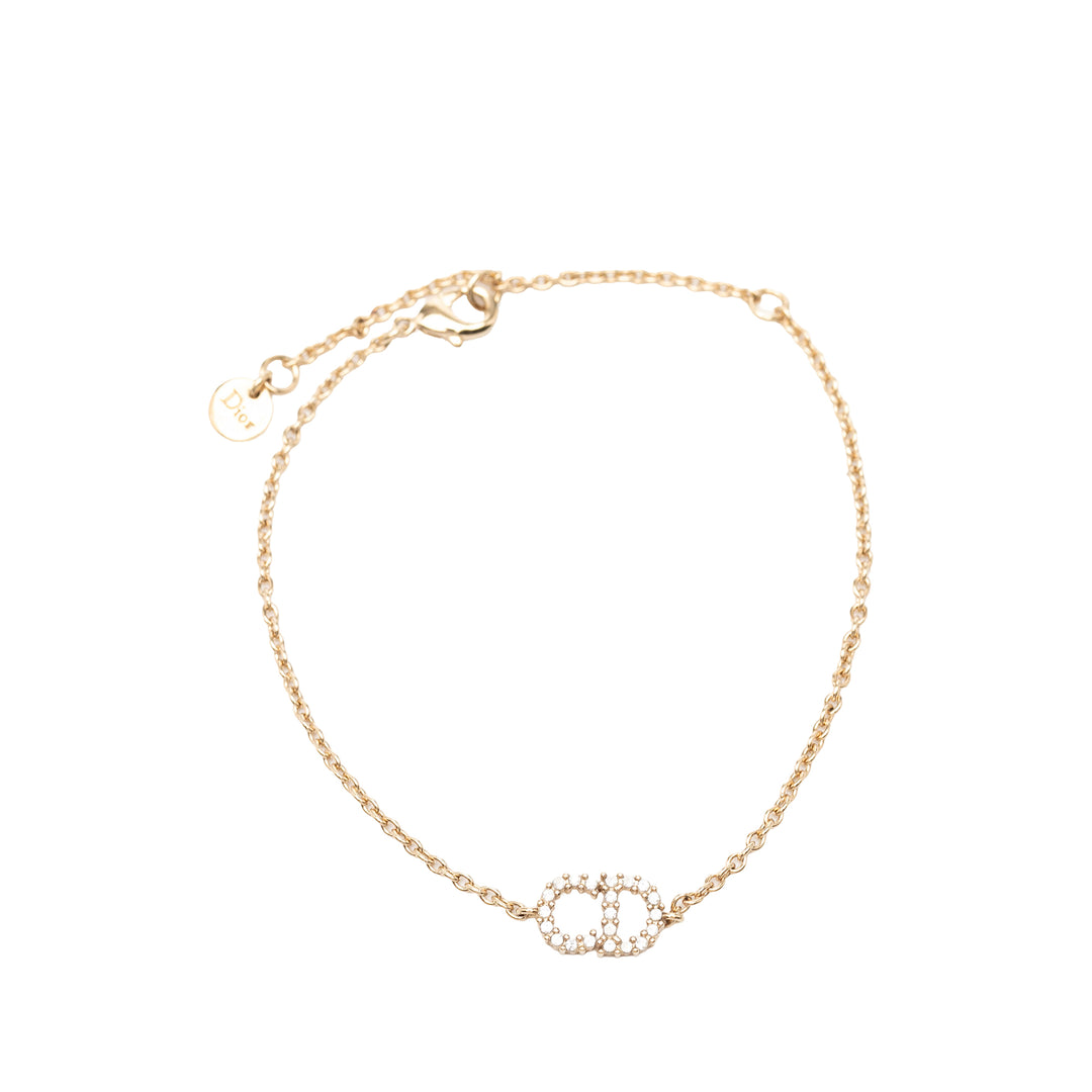 Dior plaqué Strass CD Logo Bracelet