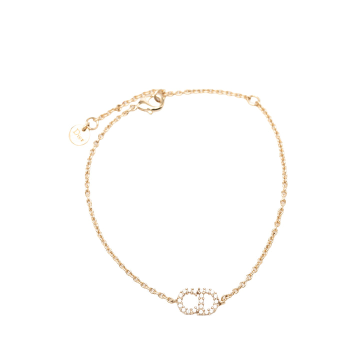 Dior plaqué Strass CD Logo Bracelet