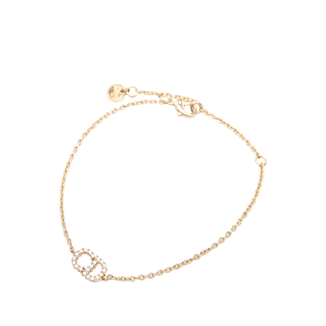 Dior plaqué Strass CD Logo Bracelet