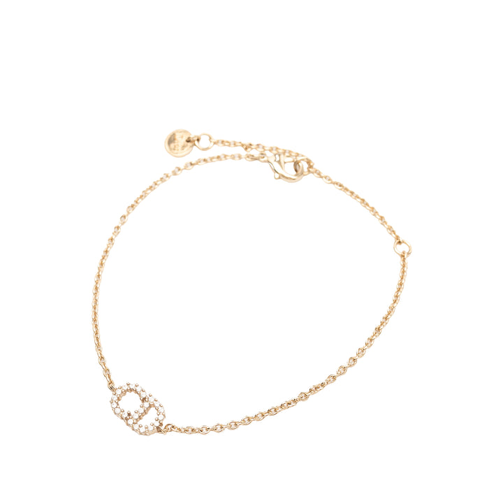 Dior plaqué Strass CD Logo Bracelet