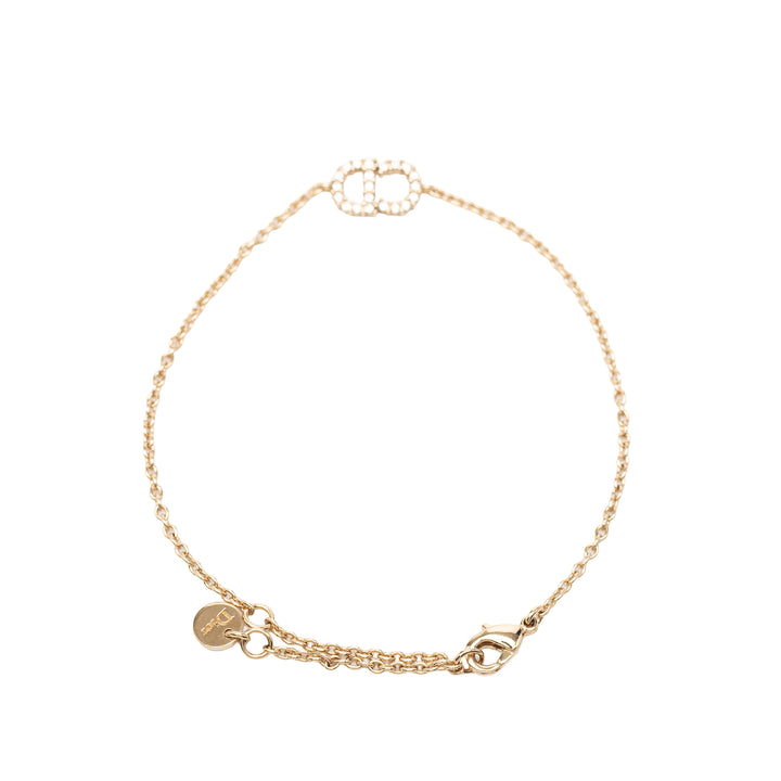 Dior plaqué Strass CD Logo Bracelet