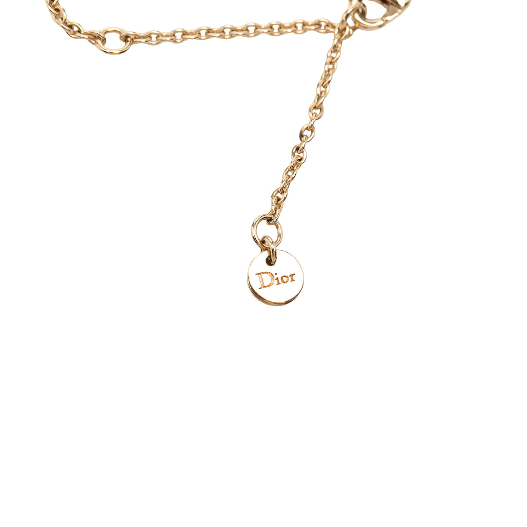 Dior plaqué Strass CD Logo Bracelet