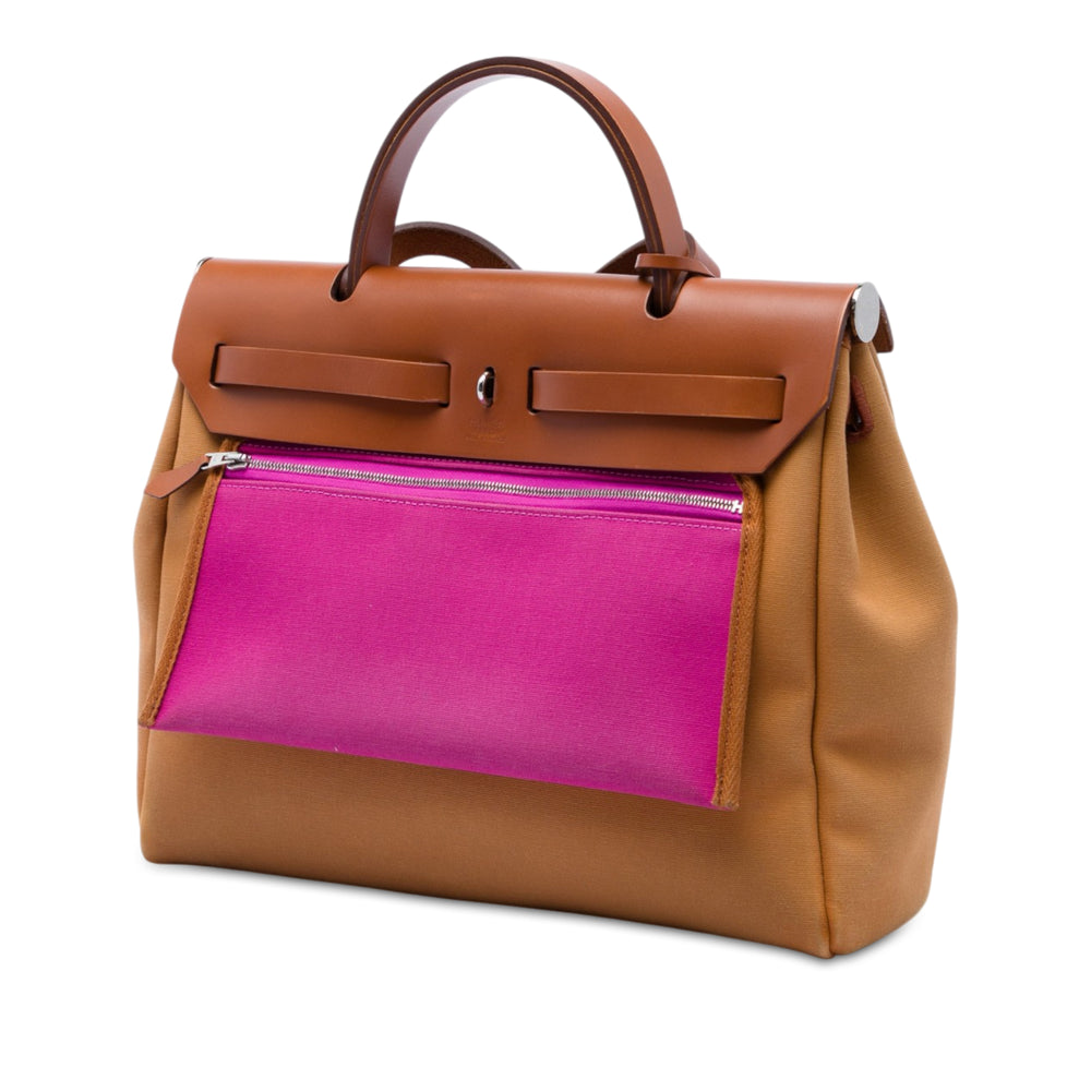 Hermès Verso Herbag Zippé 31 Marron – vue 2 – GABY PARIS