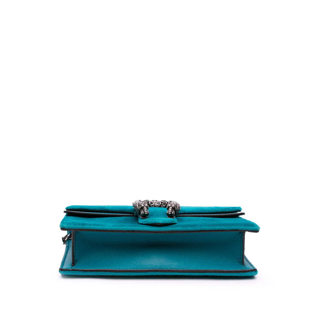 Super Mini Velvet Dionysus Crossbody Blue - Gaby Paris