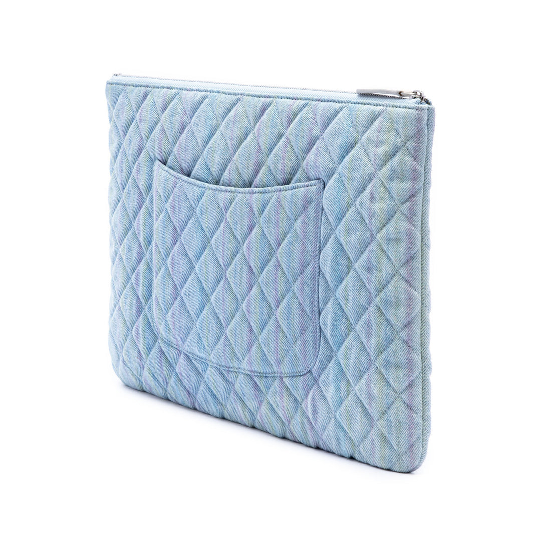 Matelassé O Étui Pochette Grand Jean Bleu