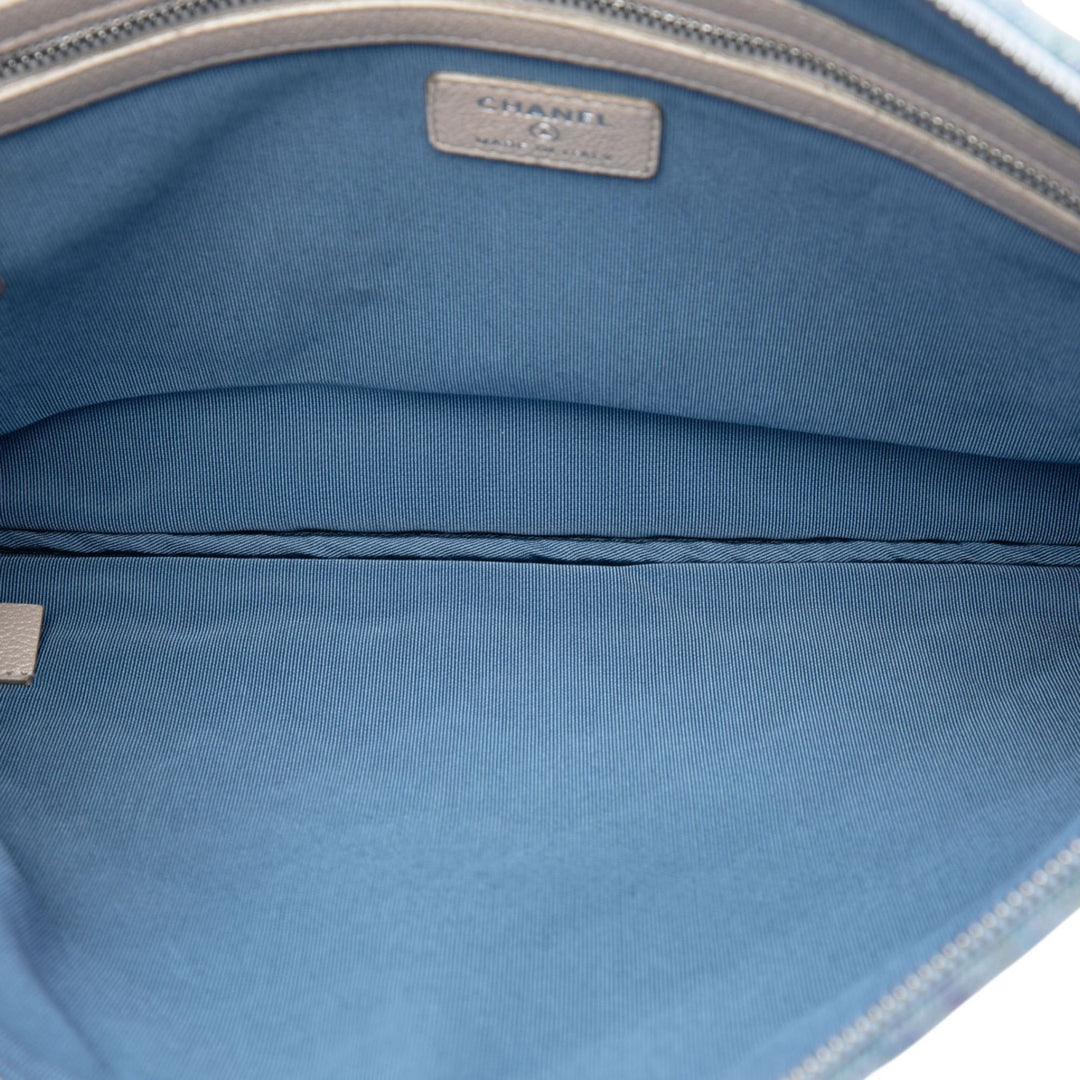 Matelassé O Étui Pochette Grand Jean Bleu