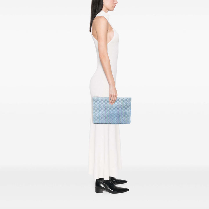Matelassé O Étui Pochette Grand Jean Bleu