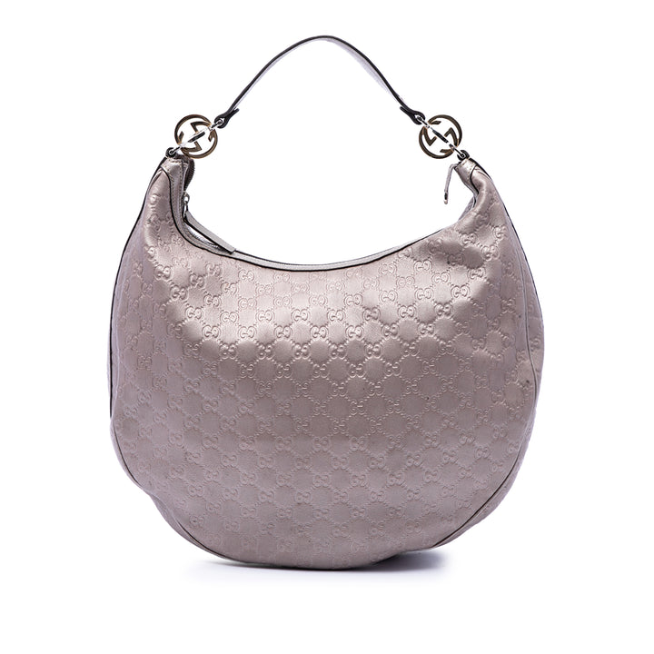 Métallisé Guccissima Twins Hobo Grand Violet