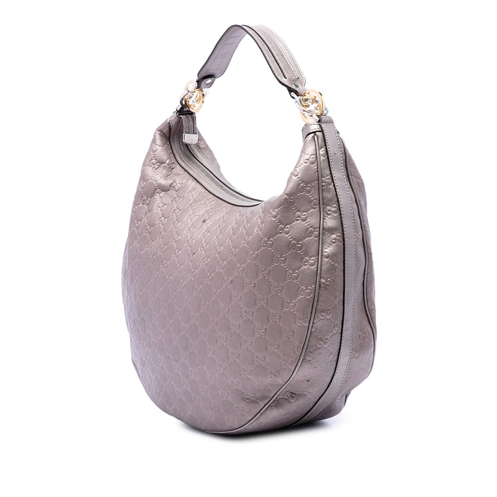 Métallisé Guccissima Twins Hobo Grand Violet