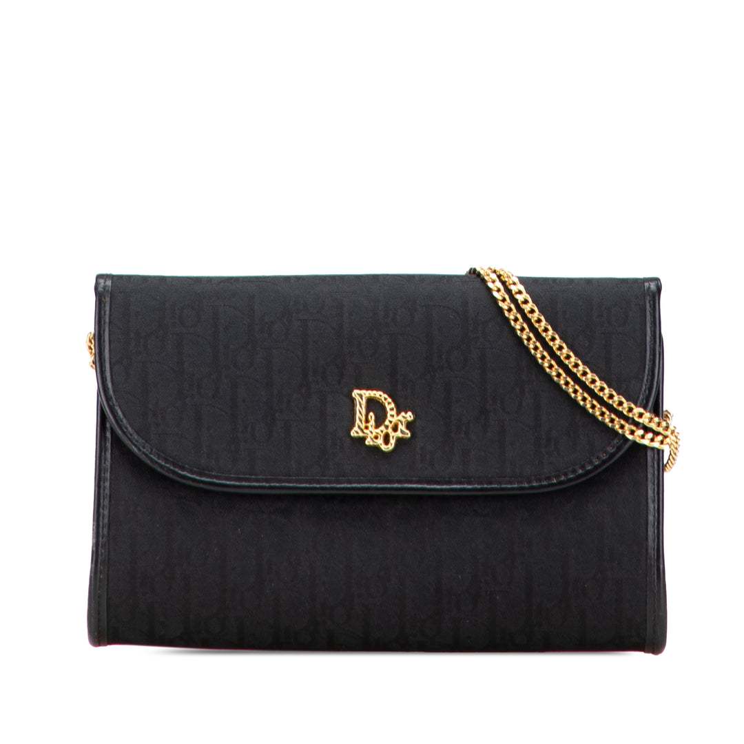 Diorissimo Trotter Canvas Chain Shoulder Bag Black - Gaby Paris