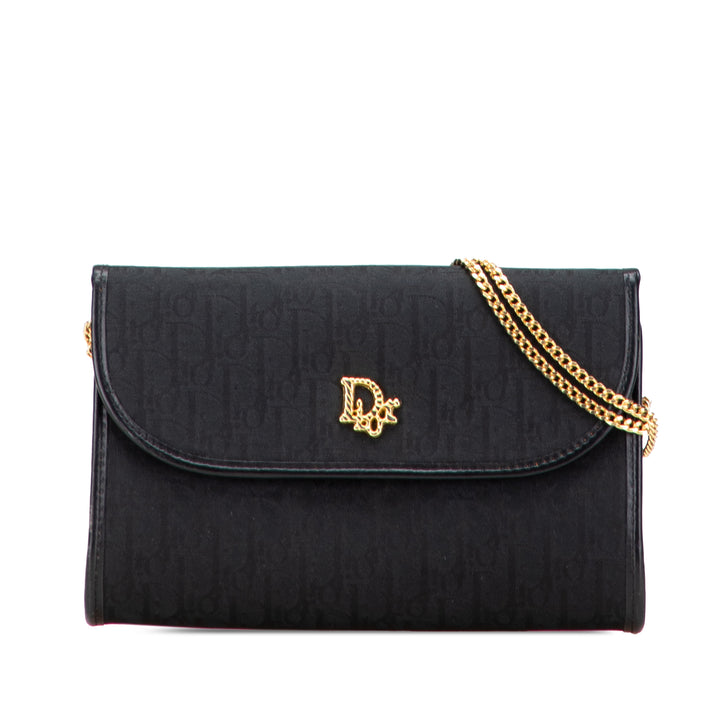 Diorissimo Trotter Canvas Chain Shoulder Bag Black - Gaby Paris