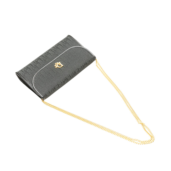 Diorissimo Trotter Canvas Chain Shoulder Bag Black - Gaby Paris