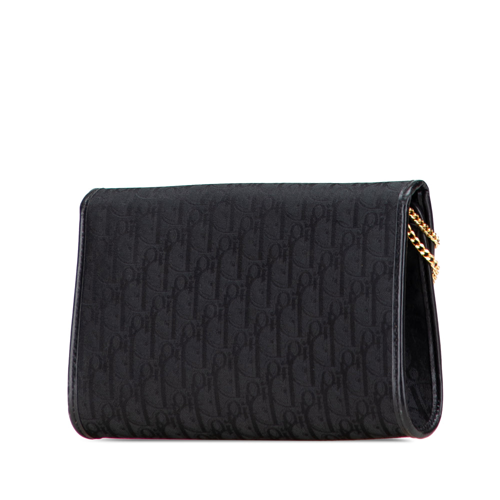 Diorissimo Trotter Canvas Chain Shoulder Bag Black - Gaby Paris