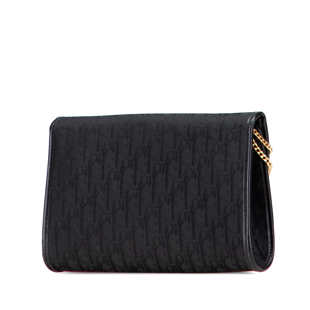 Diorissimo Trotter Canvas Chain Shoulder Bag Black - Gaby Paris