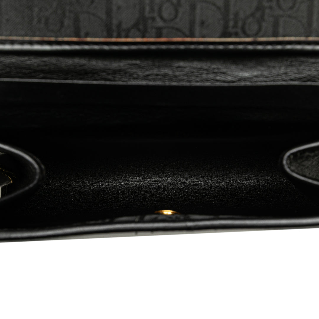 Diorissimo Trotter Canvas Chain Shoulder Bag Black - Gaby Paris