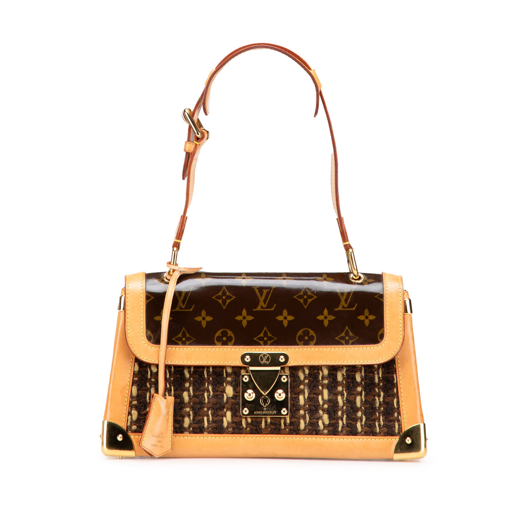 Limited Edition Monogram Vinyl Tweedy Rabat Brown - Gaby Paris