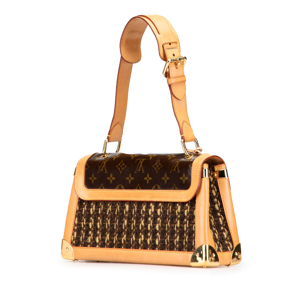Limited Edition Monogram Vinyl Tweedy Rabat Brown - Gaby Paris