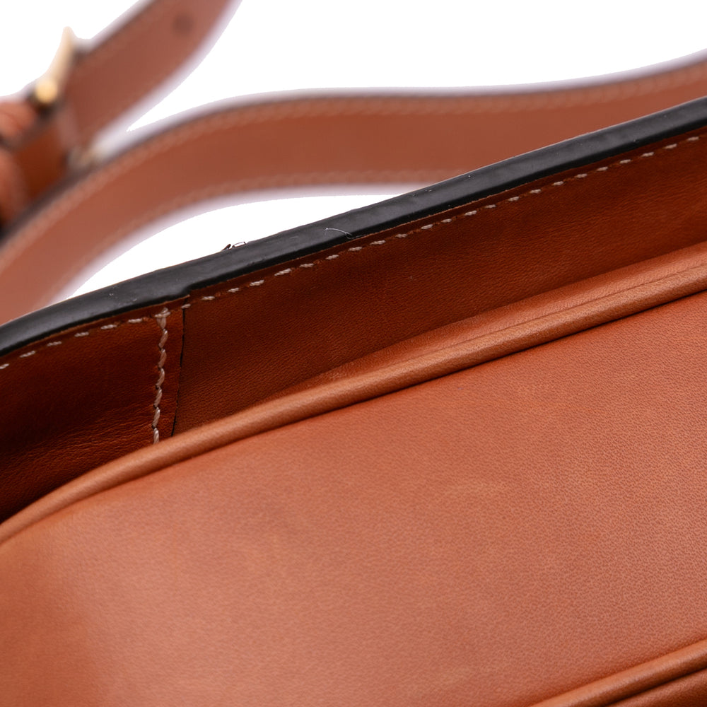 Classique Natural Calfskin Triomphe Crossbody Brown - Gaby Paris