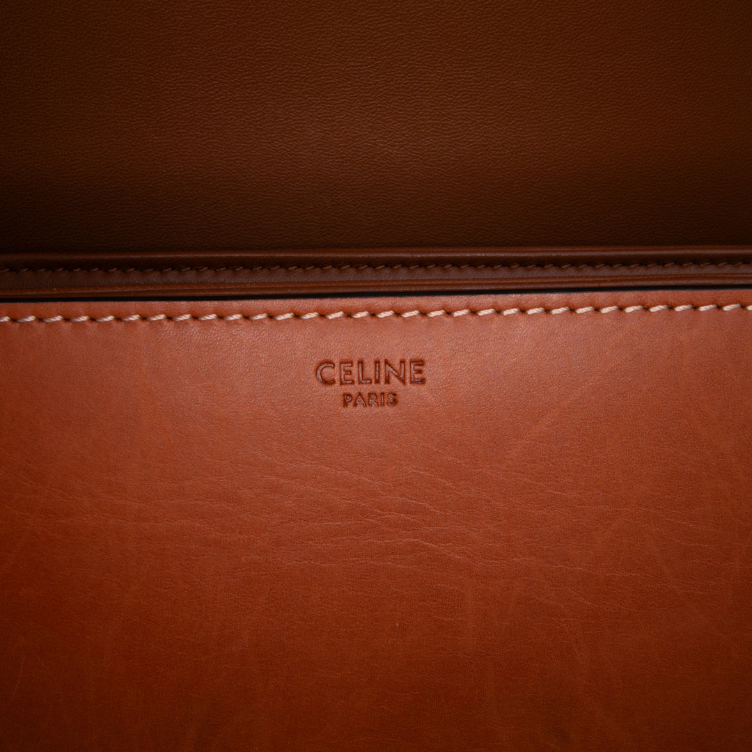 Classique Natural Calfskin Triomphe Crossbody Brown - Gaby Paris