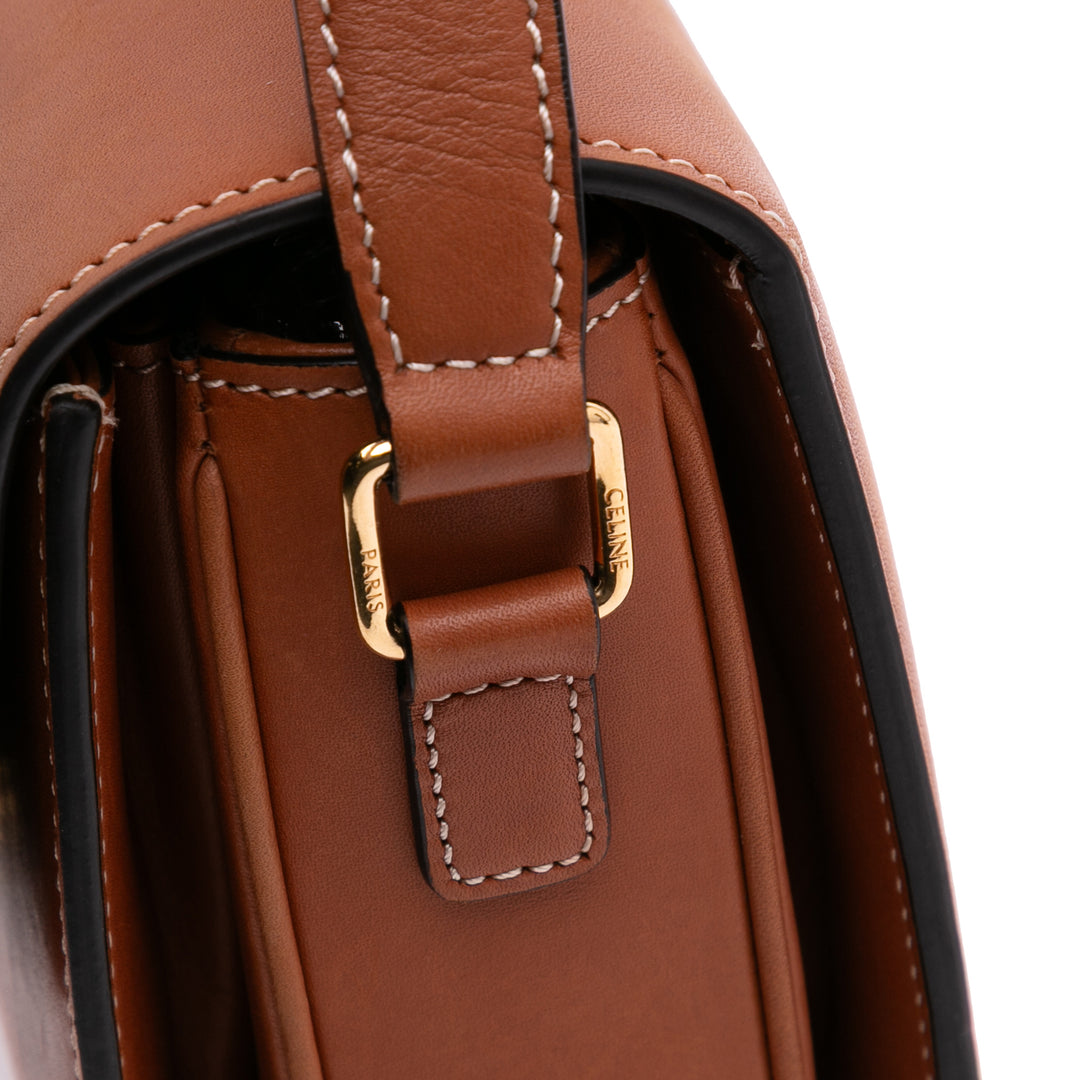 Classique Natural Calfskin Triomphe Crossbody Brown - Gaby Paris