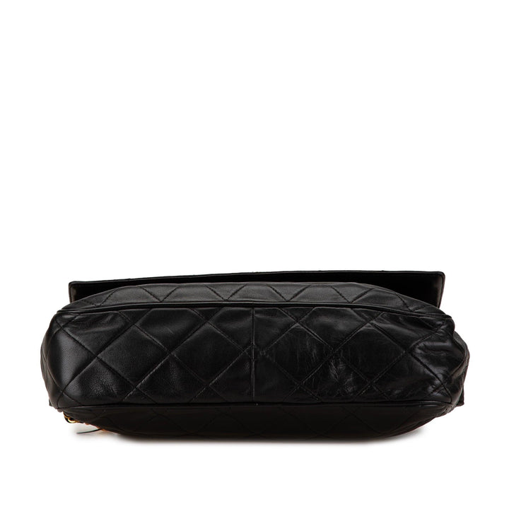 CC Quilted Lambskin Tassel Crossbody Black - Gaby Paris