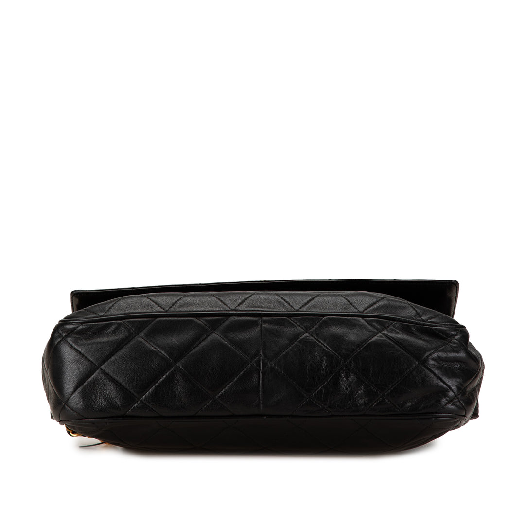 Chanel CC Quilted Lambskin Tassel Crossbody Black - GABY PARIS