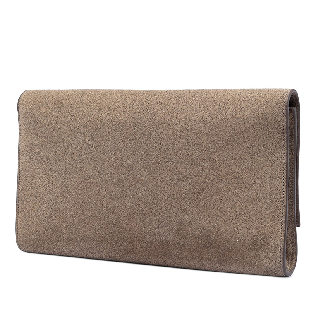 Saint Laurent Large Surpiqué Daim Monogram Belle De Jour Pochette