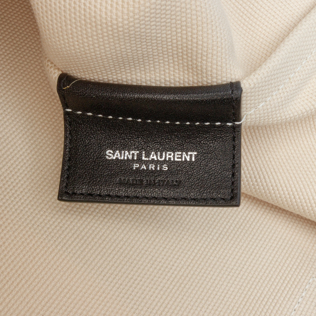 Saint Laurent Toile East West Beach Shopping Cabas Marron – GABY PARIS Authentique