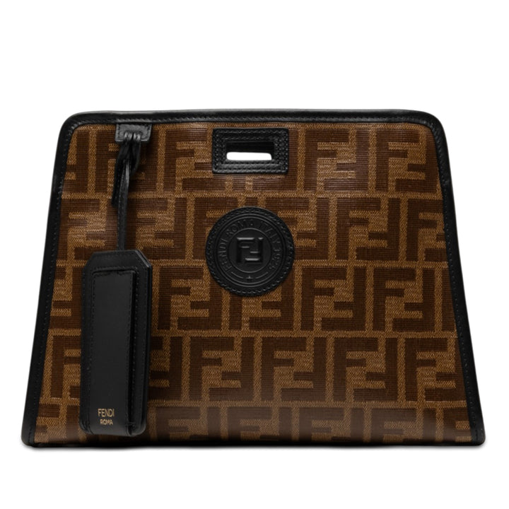 Fendi Small Zucca Coated Toile Peekaboo Defender