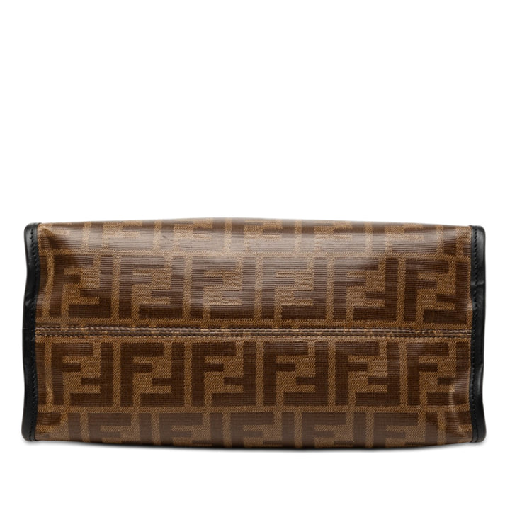Fendi Small Zucca Coated Toile Peekaboo Defender