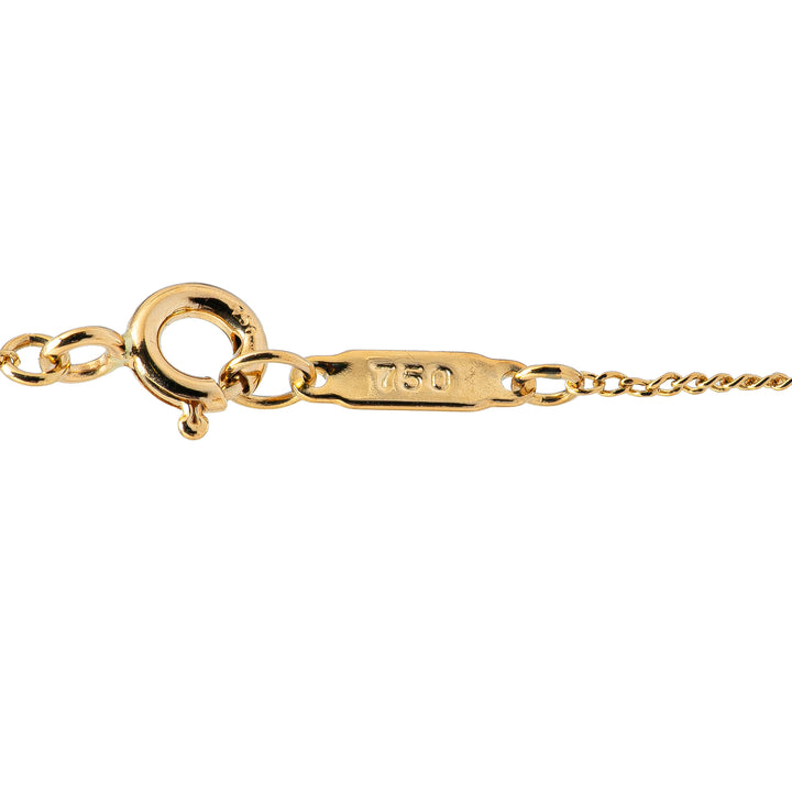 18K Yellow Gold Leaf Heart Pendant Necklace Gold - Gaby Paris