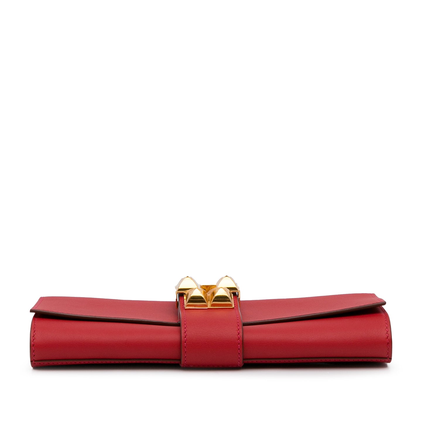 Medor Leather Clutch Bag Red - Gaby Paris