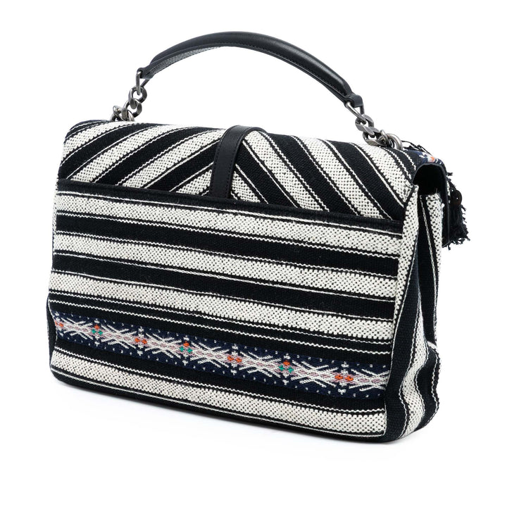 Saint Laurent Large Chevron Berber Monogram College Sac