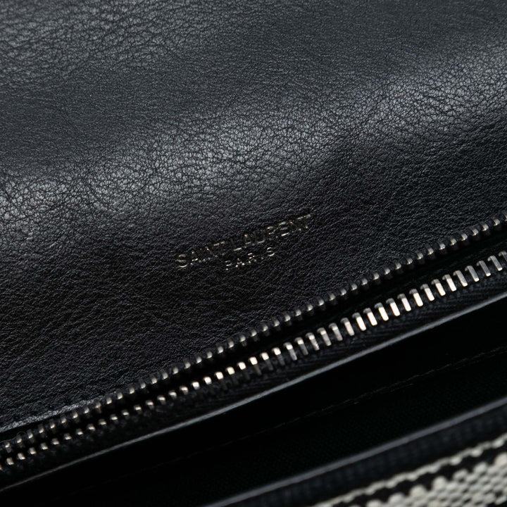 Saint Laurent Large Chevron Berber Monogram College Sac