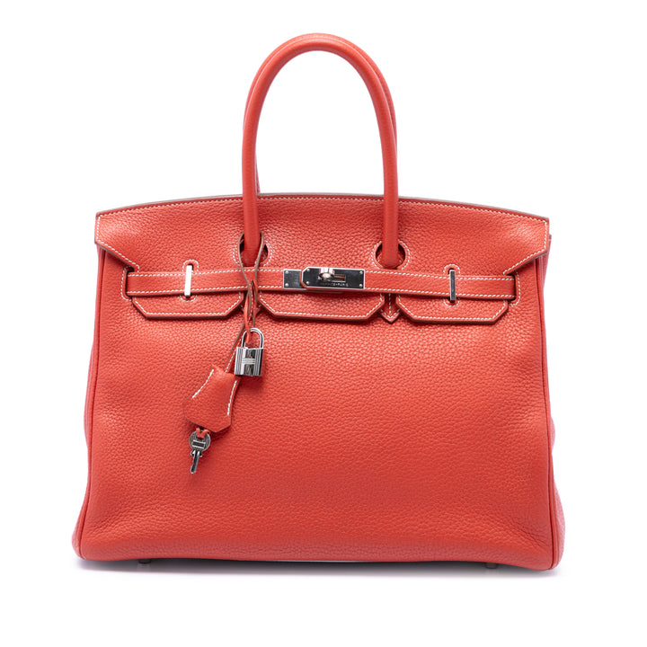 Édition limitée Bicolore Birkin Retourne 35 Clémence Orange