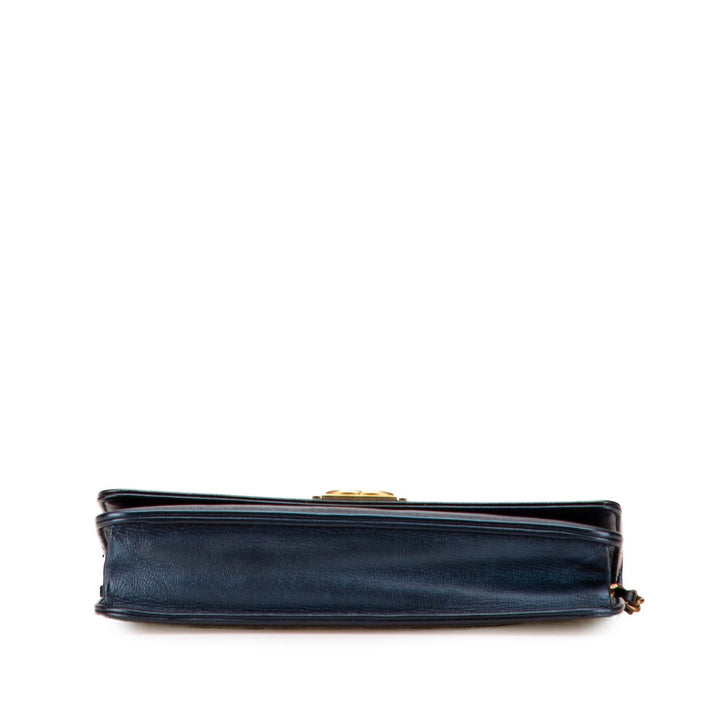 Chanel Cuir de veau Double Stitch Boy Wallet On Chain Bleu – GABY PARIS Authentique