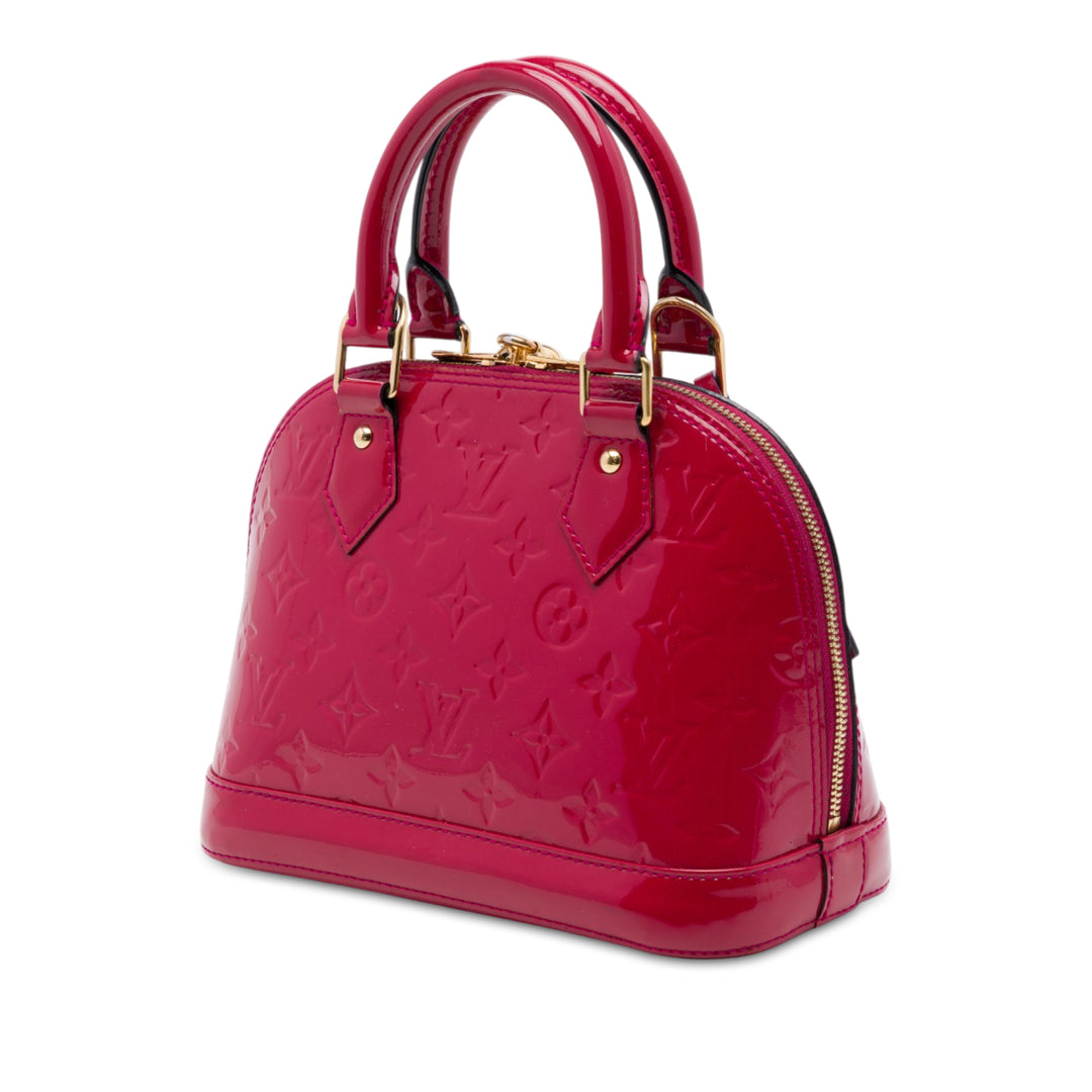 Louis Vuitton Alma BB Cuir verni Monogram Rose – vue 2 – GABY PARIS