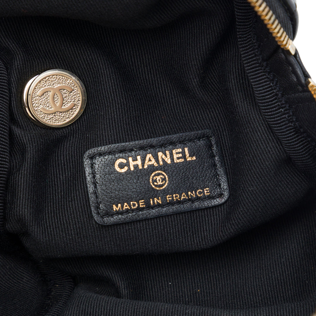 Chanel CC Matelassé Cuir d'agneau Cube Vanity