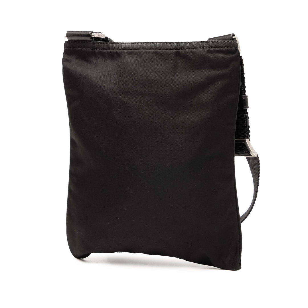 Prada Tessuto Zip Top Sac porté croisé Noir