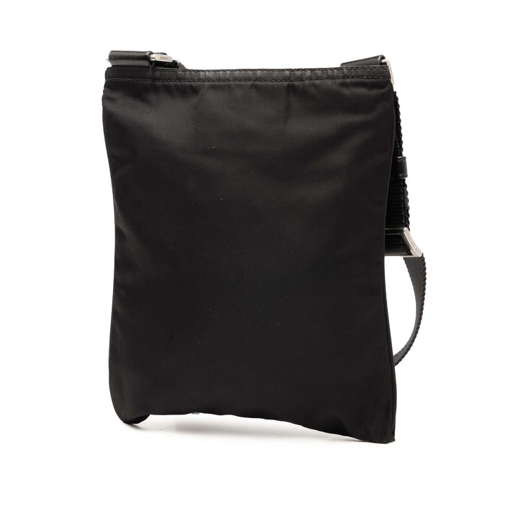 Prada Tessuto Zip Top Sac porté croisé Noir