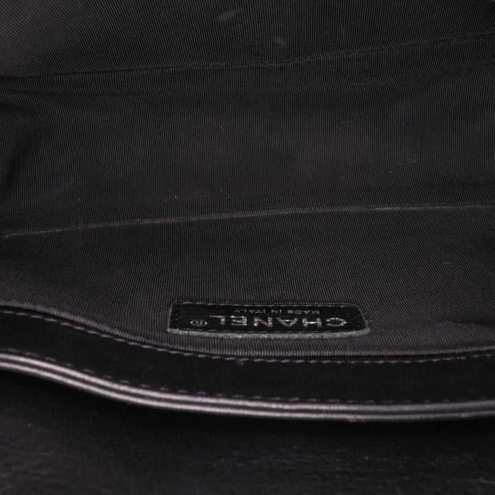 Chanel Medium Cuir de veau Enchained Boy Flap Noir
