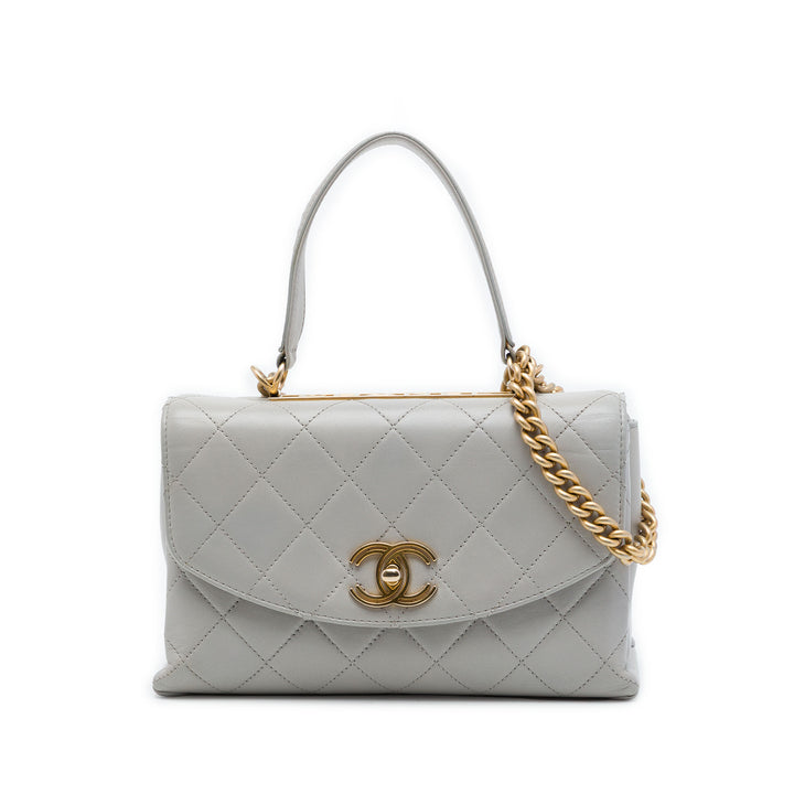 Chanel Trendy Spirit sac à Moyen Cuir d'agneau Gris