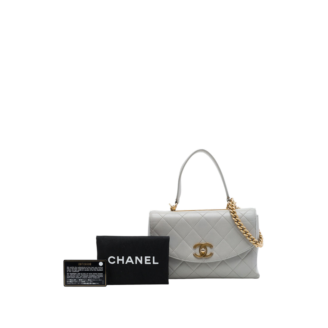 Chanel Trendy Spirit sac à Moyen Cuir d'agneau Gris