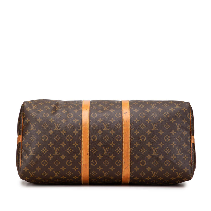 Louis Vuitton Monogram Keepall Bandouliere 55 Marron