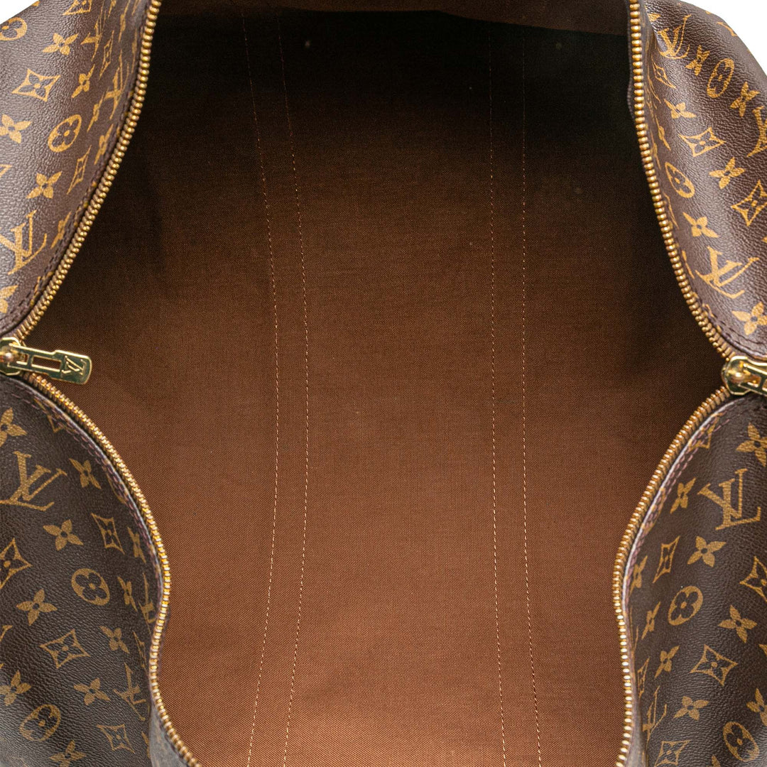 Louis Vuitton Monogram Keepall Bandouliere 55 Marron