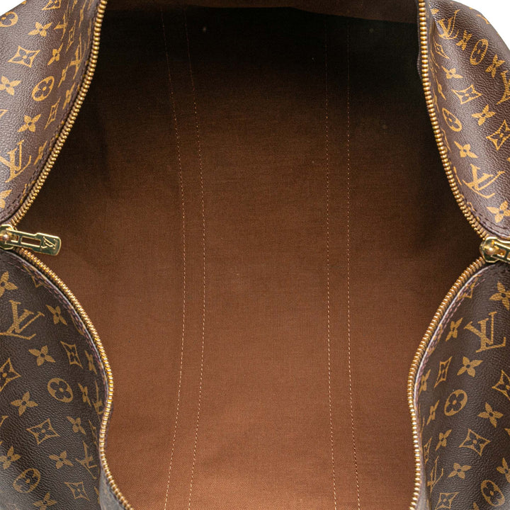 Louis Vuitton Monogram Keepall Bandouliere 55 Marron