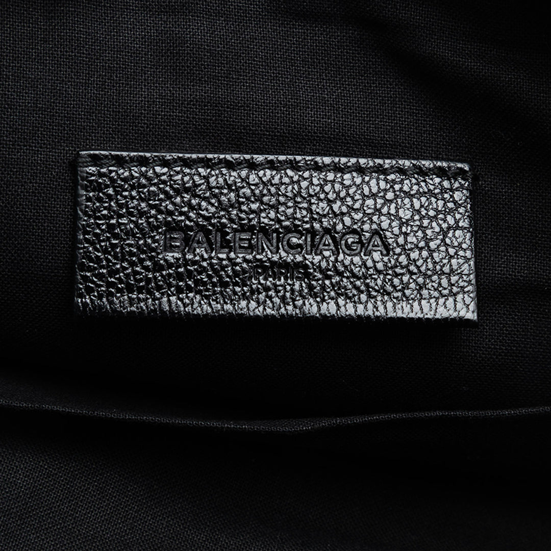 Balenciaga Medium Cuir de chèvre Motocross Classic Metallic Edge Pochette
