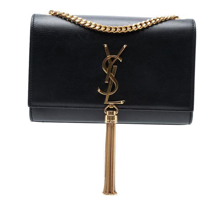 Saint Laurent Small Cuir Monogram Kate Tassel Sac porté croisé Noir – GABY PARIS Authentique