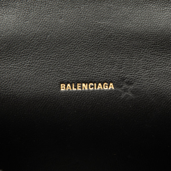 Balenciaga Sac à main Allover Logo Strass Hourglass à XS Noir – vue 5 – GABY PARIS